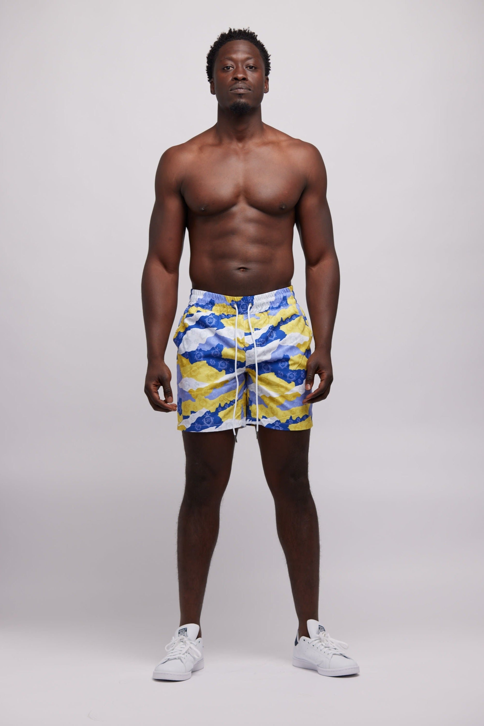 Hashawn Carey Apparel Camo Swim Trunks